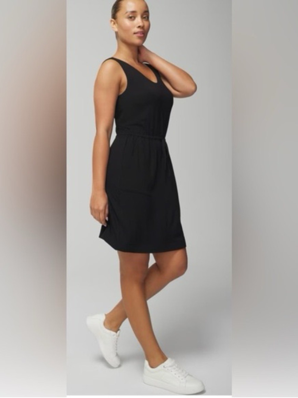Soma Black Sleeveless V-Neck Mini Dress